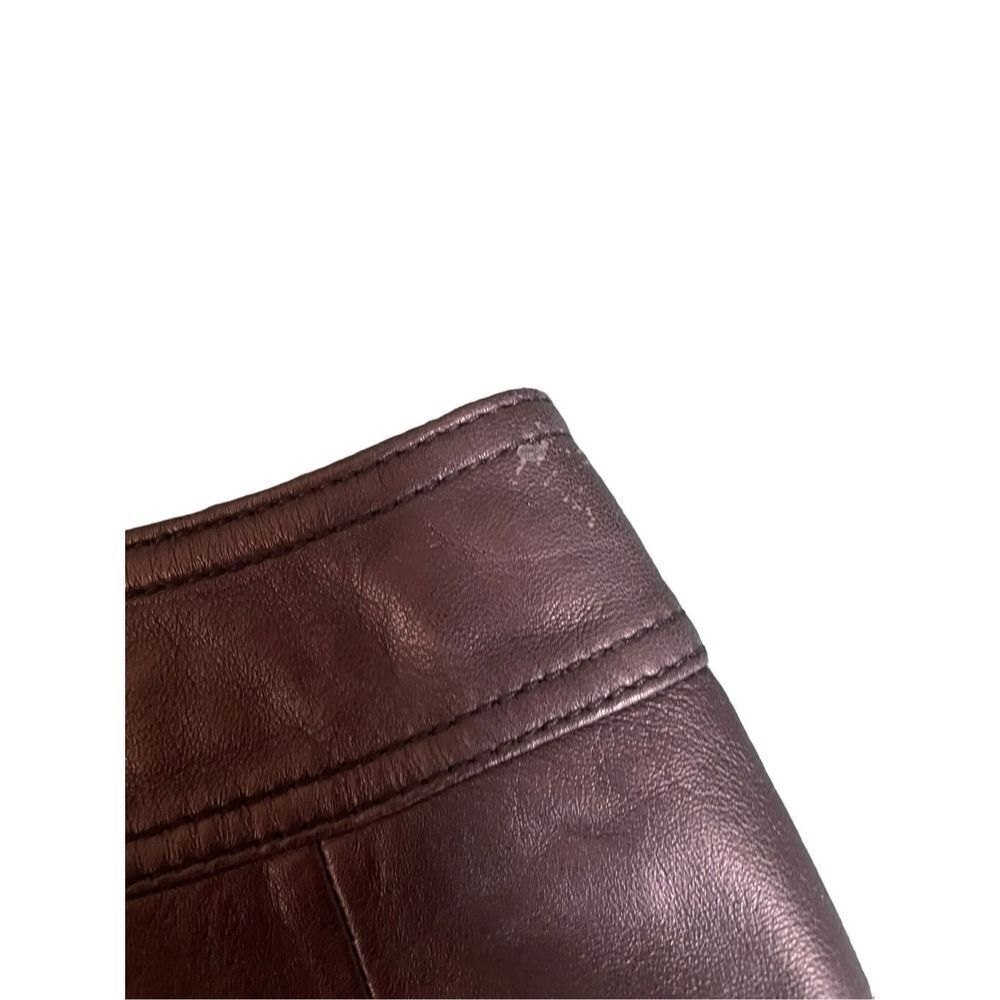 Halogen Black Leather Asymmetric Mini Skirt Sz 12​​​ - Picture 6 of 8